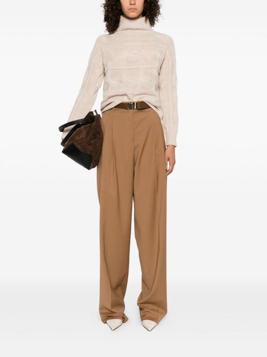 25FW 막스마라 스트레이트 팬츠 2526136061600 026 Beige - MAX MARA