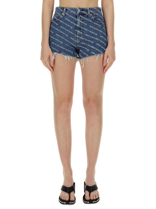 26SS 알렉산더 왕 숏팬츠 4DC1214897 460 DENIM - ALEXANDER WANG