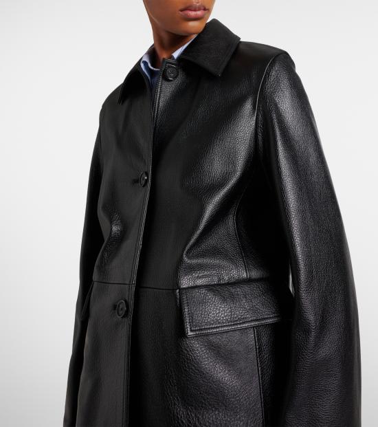 25FW 토템 가죽 자켓 254WRO0302LE0007001 BLACK DOM - TOTEME