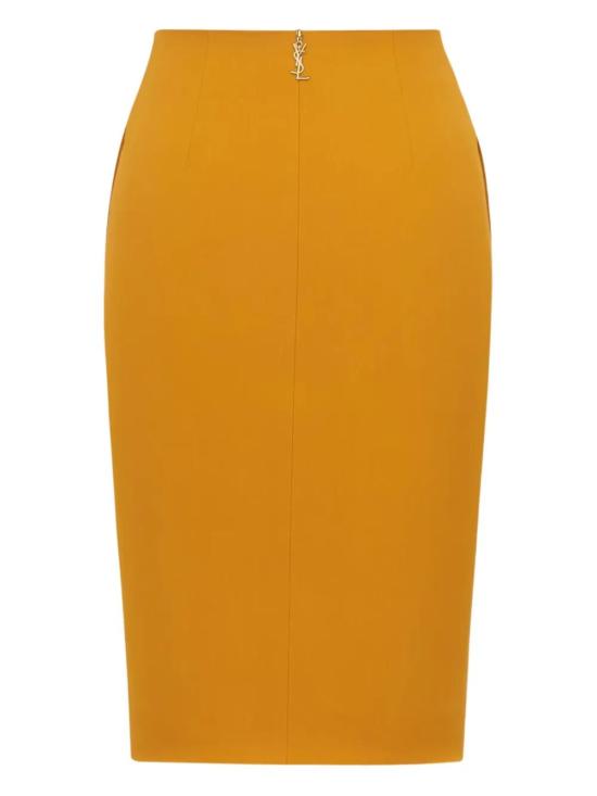 25FW 생로랑 미디 스커트 852654 Y5J19 7746 OCRE - SAINT LAURENT