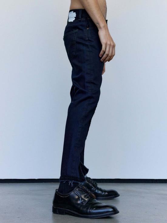  올드 파크 데님 팬츠 크로셰 슬릿 진 - OLD PARK