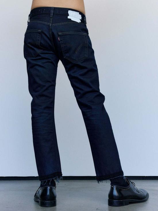  올드 파크 데님 팬츠 크로셰 슬릿 진 - OLD PARK