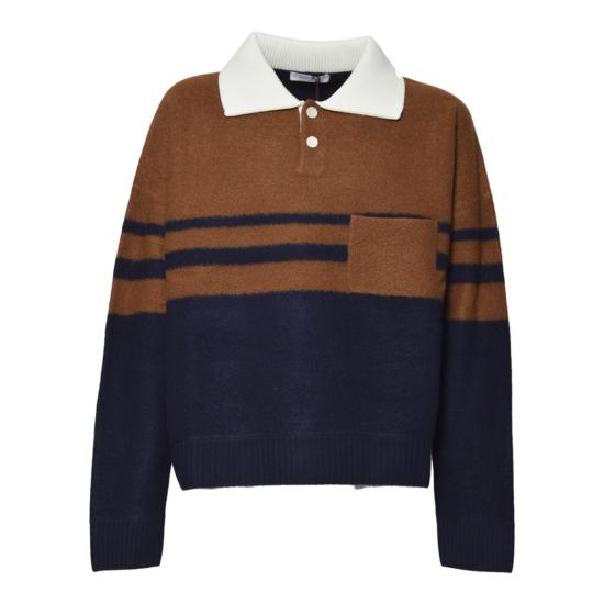 25FW 웨일즈보너 가디건 UA25KN15WO15850 BROWNNAVY Marrone blu