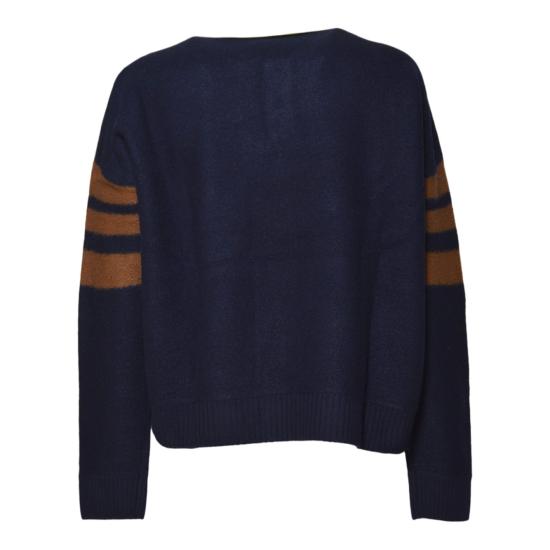 25FW 웨일즈보너 가디건 UA25KN15WO15850 BROWNNAVY Marrone blu - WALES BONNER