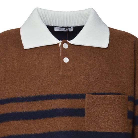 25FW 웨일즈보너 가디건 UA25KN15WO15850 BROWNNAVY Marrone blu - WALES BONNER