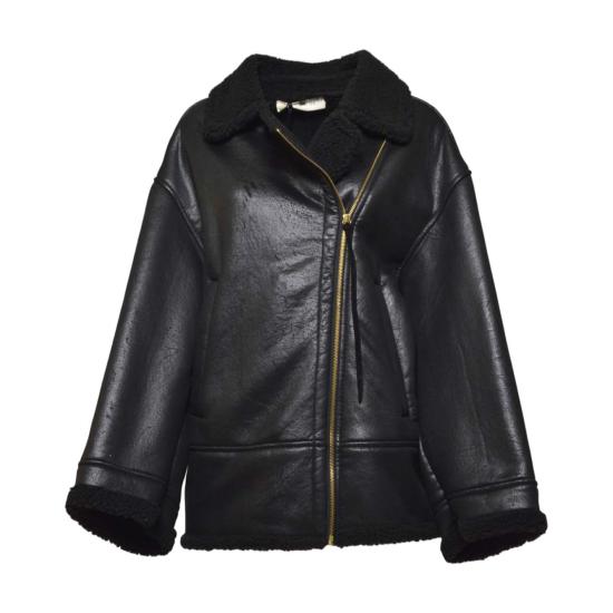 25FW 나인 미니츠 가죽 자켓 25PRNCP0009 BLACK Black