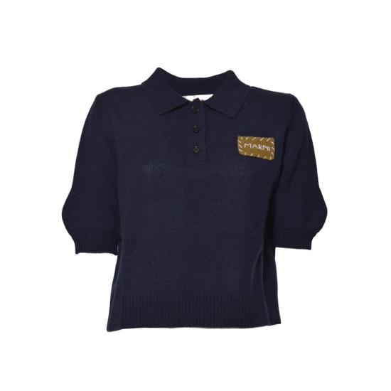 25FW 마르니 폴로 티셔츠 POMD0035E0UFX325 00B80 Blue