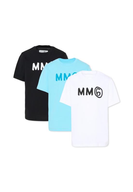 26SS [키즈] MM6 메종마르지엘라 티셔츠 M61016 MM04I M6C49 MULTICOLOR