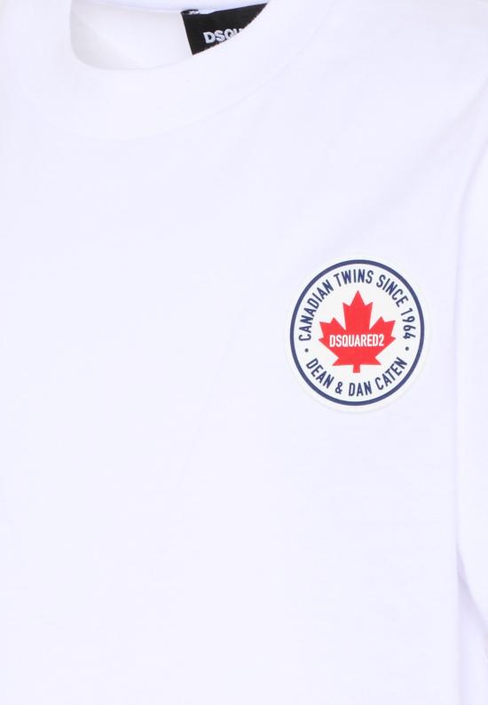 26SS [키즈] 디스퀘어드2 티셔츠 DQ3162 D004G DQ100 WHITE - DSQUARED2