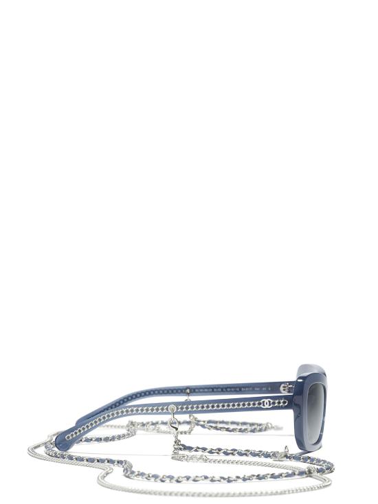 26FW 샤넬 선글라스 CH5553 18161G EXCLUSIVE MILKY BLUE - CHANEL