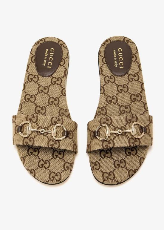 26SS 구찌 홀스빗 슬라이드 샌들 835828FAB102543 CAMEL - GUCCI