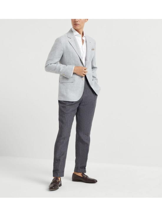 26SS 브루넬로 쿠치넬리 긴팔 셔츠 MM6840627C001 WHITE - BRUNELLO CUCINELLI