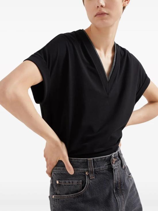 26SS 브루넬로 쿠치넬리 반팔 티셔츠 M0T18BD222C101 BLACK - BRUNELLO CUCINELLI