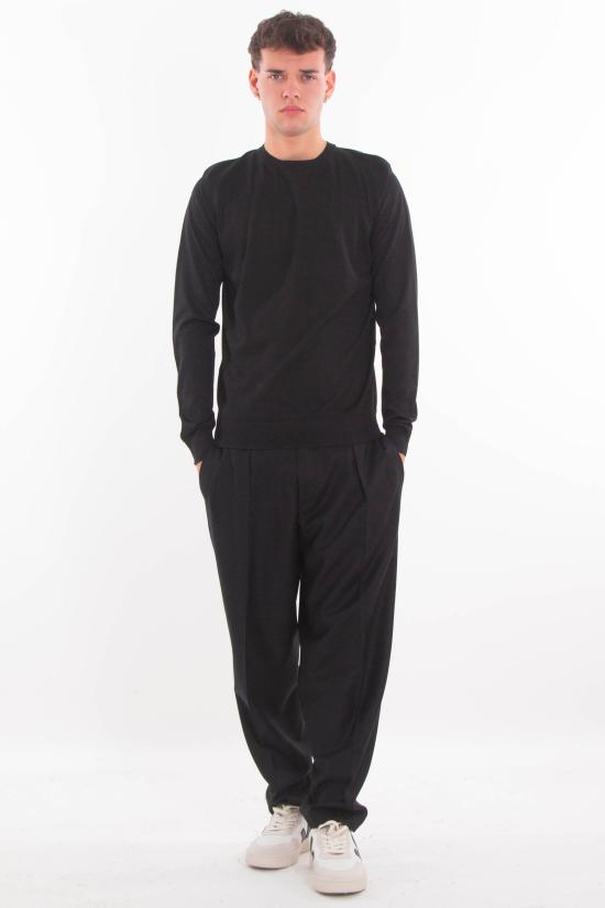 25FW 다니엘피에솔리 스웨터 SE 0226 13 Black - DANIELE FIESOLI