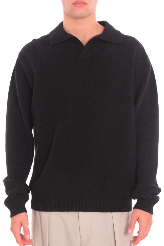 25FW 다니엘피에솔리 스웨터 0073 13 Black - DANIELE FIESOLI