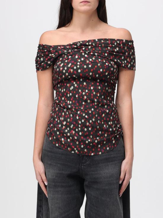 25FW 이자벨마랑 블라우스 HT0737FAC4J02I BKRD Black