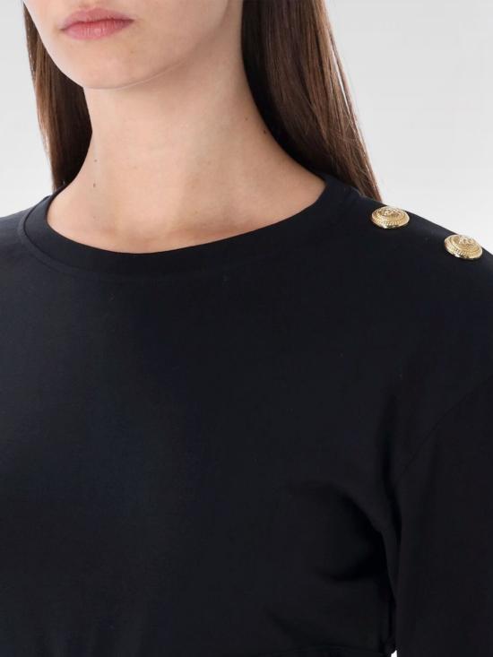 25FW 발망 반팔 티셔츠 FF0EE012GF23 EDY Black - BALMAIN