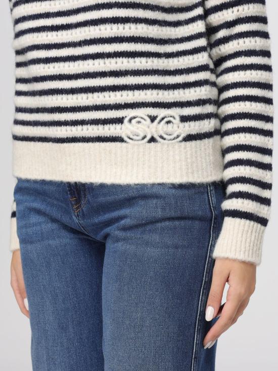 25FW 세미쿠튀르 스웨터 Y5WF12 A38 K White - SEMI-COUTURE