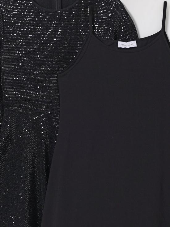 25FW [키즈] 모나리자 원피스 71F9996919 5050 Black 1 - MONNALISA