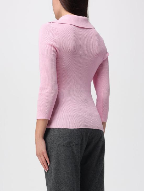 25FW 비비안웨스트우드 MARINA 마리나 오브 자수 폴로 스웨터 18030040Y001V G401 Pink - VIVIENNE WESTWOOD