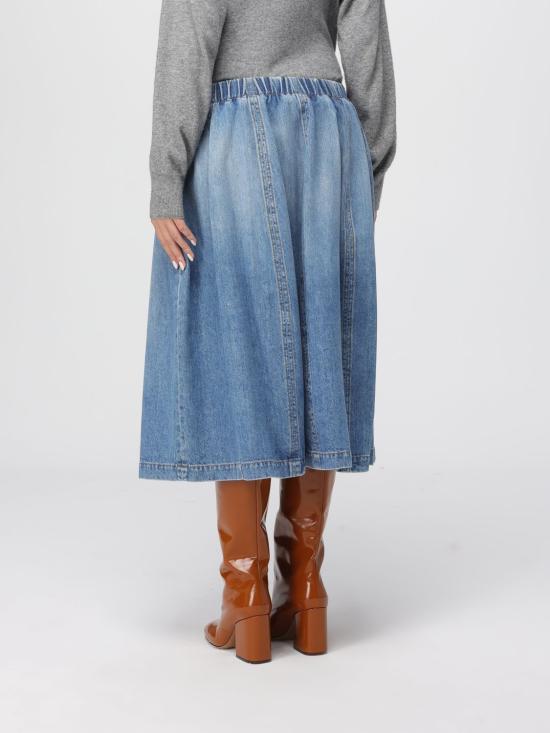 25FW 마르니 미디 스커트 GOJD0457QSUSCY4 400B96 Blue - MARNI