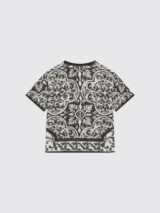 25FW [키즈] 돌체앤가바나 티셔츠 L4JTHVII7ED HY5DQ Black - DOLCE & GABBANA