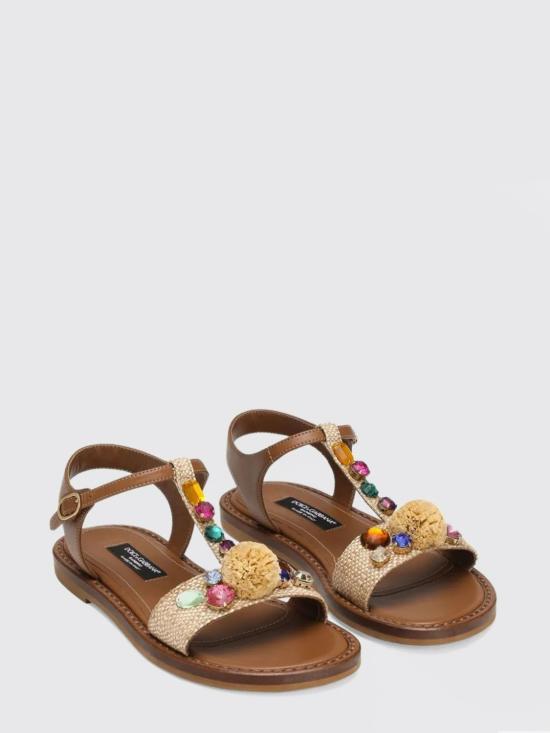 25FW [키즈] 돌체앤가바나 슈즈 D11355AX321 8N084 Brown - DOLCE & GABBANA