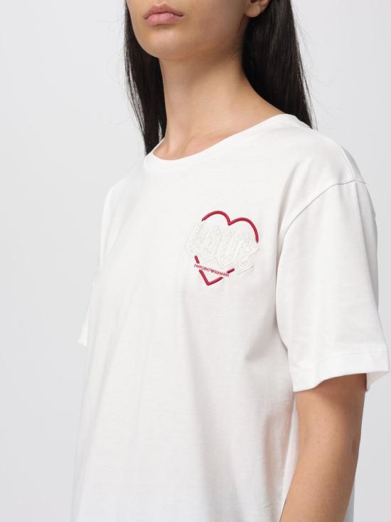 25FW 엠포리오 아르마니 반팔 티셔츠 EW002608AF18844 U0006 White - EMPORIO ARMANI