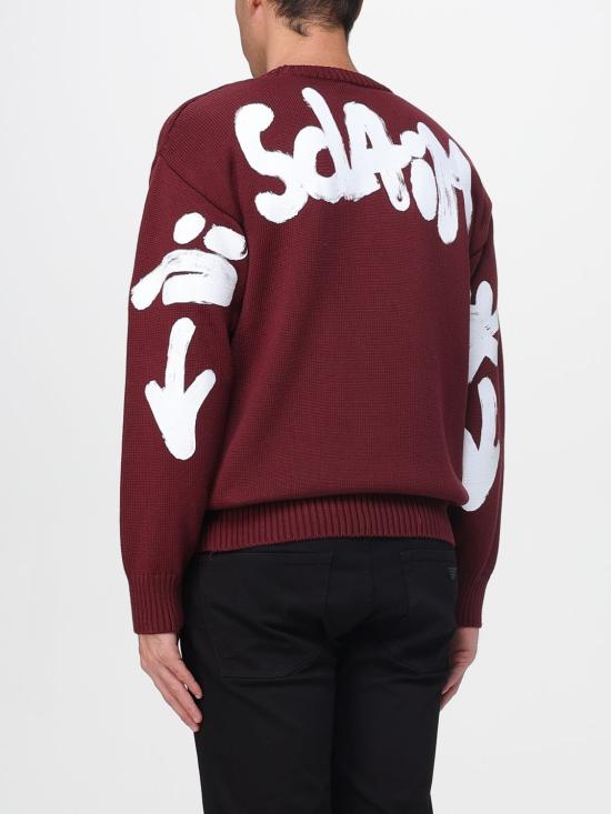 25FW 디스클레이머 스웨터 55116 BORDEAUX ST BIANCA Burgundy - DISCLAIMER