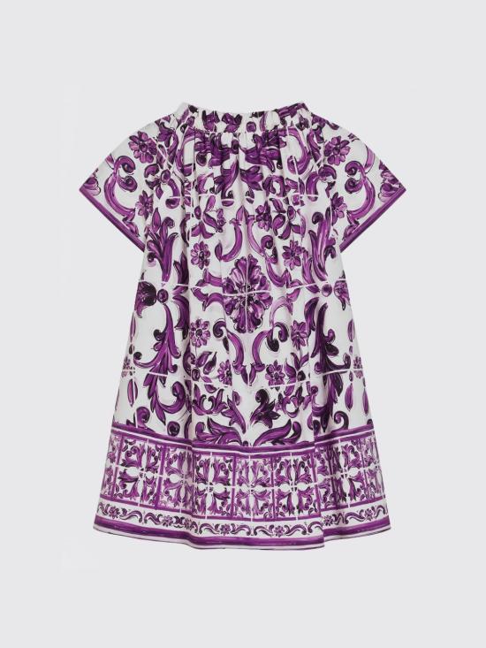 25FW [키즈] 돌체앤가바나 원피스 L54DH4FI5LT H35DQ Violet - DOLCE & GABBANA