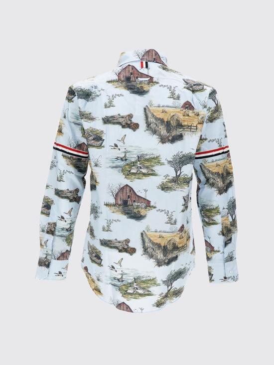 25FW 톰브라운 셔츠 MWL301OF0976 996 Gnawed Blue - THOM BROWNE