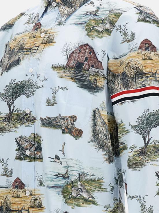 25FW 톰브라운 셔츠 MWL301OF0976 996 Gnawed Blue - THOM BROWNE