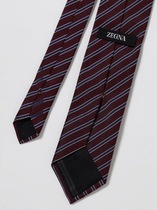 25FW 에르메네질도제냐 넥타이 1P8Z2D05TA2 604 Burgundy - ERMENEGILDO ZEGNA