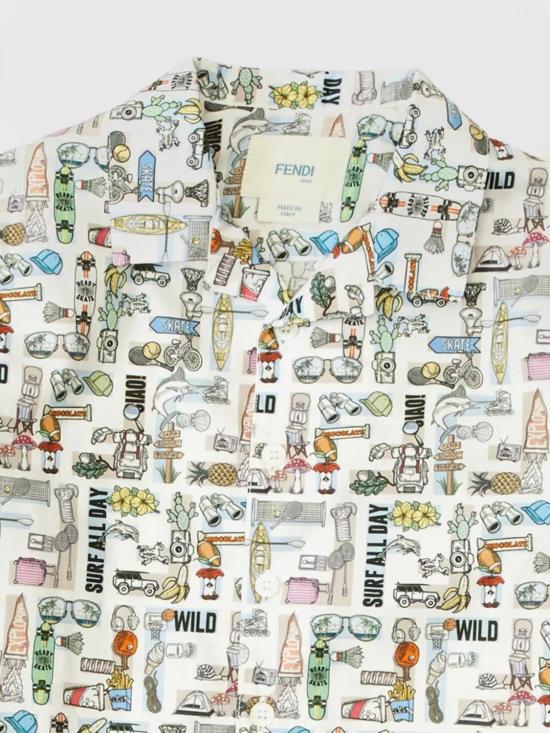 25FW [키즈] 펜디 셔츠 BMC087AUKG F0TU9 Multicolor - FENDI