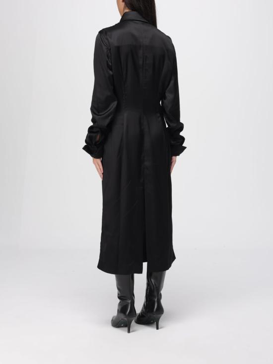 25FW 마린세르 롱 원피스 WDR421ACWOV0056 BK99 Black - MARINE SERRE