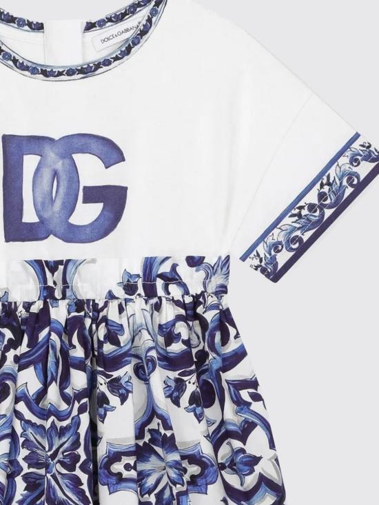 25FW [키즈] 돌체앤가바나 원피스 L5JD4RG7E2H HA3TN Blue - DOLCE & GABBANA