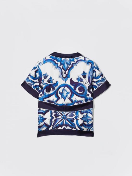 25FW [키즈] 돌체앤가바나 셔츠 L55S65G7EY5 HA3TN Blue - DOLCE & GABBANA