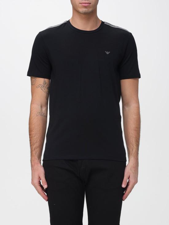 25FW 엠포리오 아르마니 반팔 티셔츠 EM000384AF10779 MC404 Black