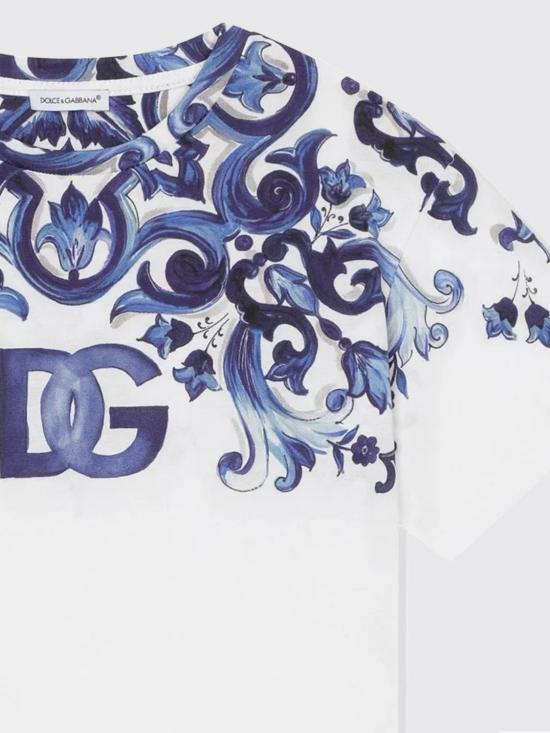 25FW [키즈] 돌체앤가바나 티셔츠 L5JTJKG7E9Q HA3TN Blue - DOLCE & GABBANA