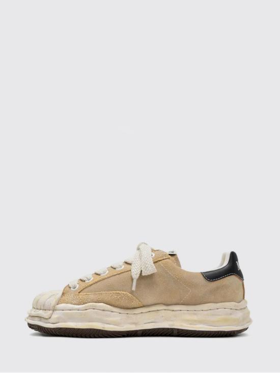 25FW 메종 미하라 야스히로 블레이키 OG 솔 빈티지 스웨이드 로우탑 스니커즈 A15FW728 WHITE Beige - MAISON MIHARA YASUHIRO