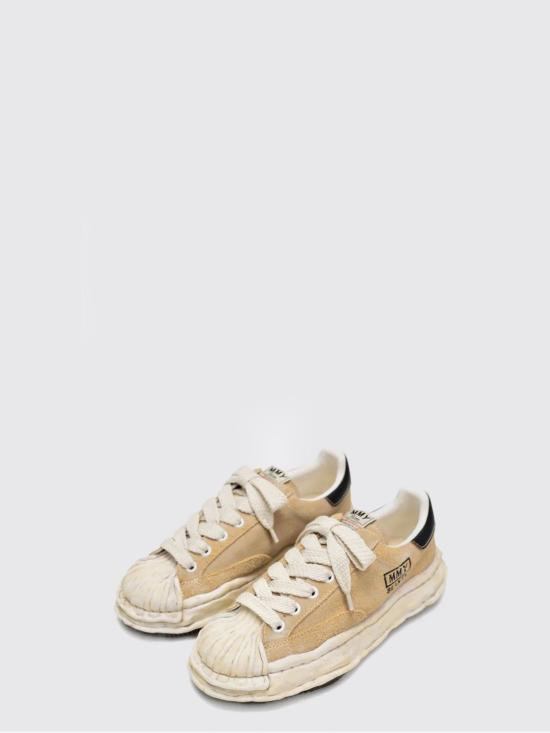 25FW 메종 미하라 야스히로 블레이키 OG 솔 빈티지 스웨이드 로우탑 스니커즈 A15FW728 WHITE Beige - MAISON MIHARA YASUHIRO