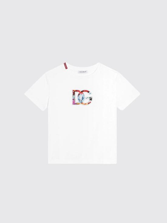 25FW [키즈] 돌체앤가바나 티셔츠 L5JTNKG7PHQ W0800 White