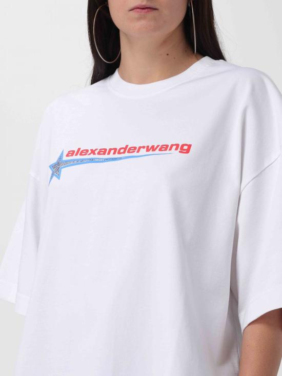 25FW 알렉산더 왕 반팔 티셔츠 UCC4251863 100 White - ALEXANDER WANG