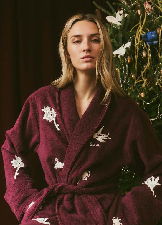  씨뉴욕 라운지 웨어 시 니 미카 로브 버건디 - SEA NY