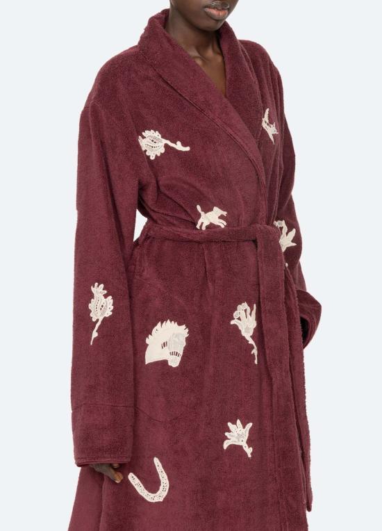  씨뉴욕 라운지 웨어 시 니 미카 로브 버건디 - SEA NY