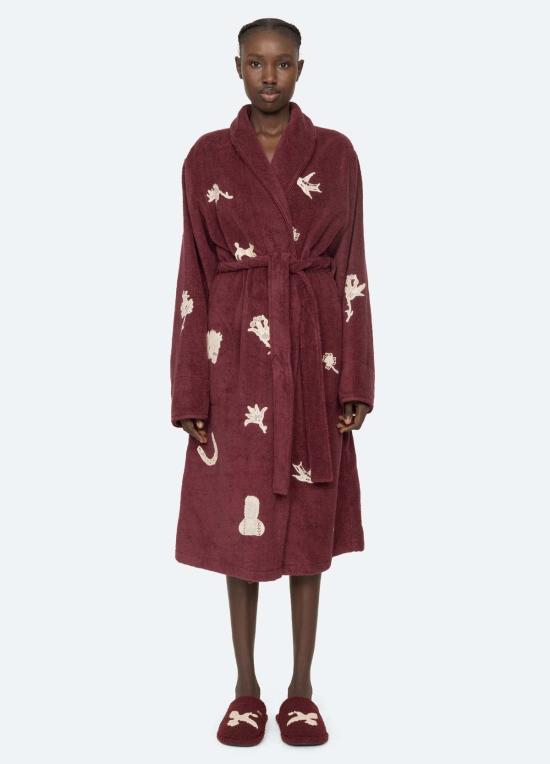  씨뉴욕 라운지 웨어 시 니 미카 로브 버건디 - SEA NY