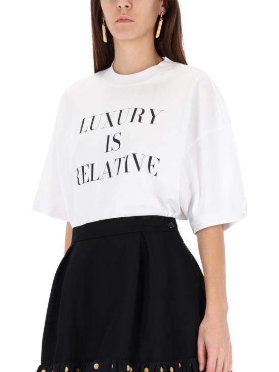 25FW 모스키노 탑 07015442 1001 White - MOSCHINO