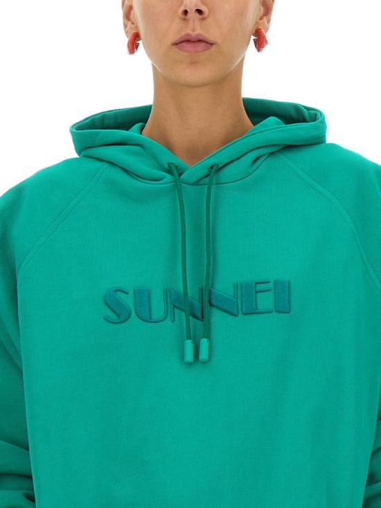  써네이 후드 티셔츠 CRTWXJER009 COT007005B Green - SUNNEI