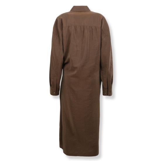 25FW 르메르 스트레이트 칼라 트위스트 드레스 DR1092 Brown - LEMAIRE
