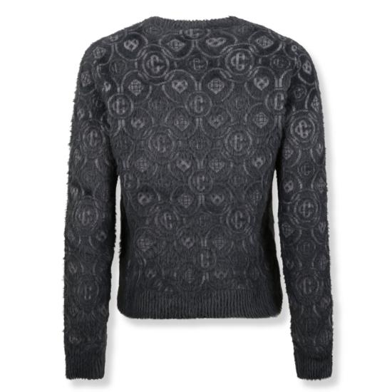 25FW 카사블랑카 스웨터 M AW25 KW 1095 01 Grey - CASABLANCA